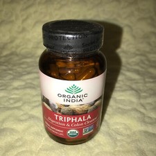 Organic India Triphala Digestion  Colon Cleanse 90 Vegetarian Capsules Exp 7/27