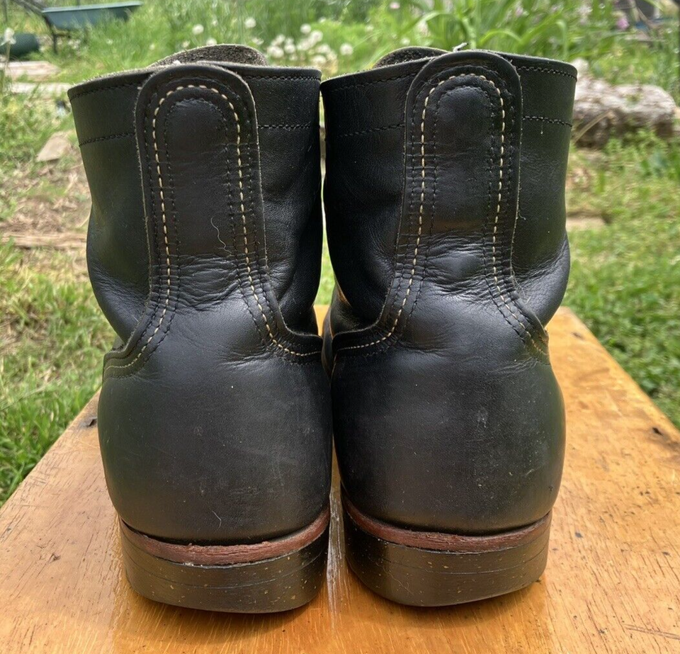 Red Wing Iron Ranger 8114 9 D Black w/ Nitrile Cork Sole Cap Toe