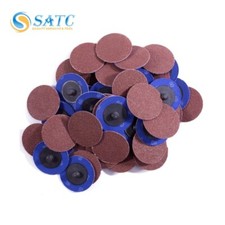 50PCS 2" Roll Lock Sanding Discs 60 Grit Quick Change Grinding Pads Die Grinder