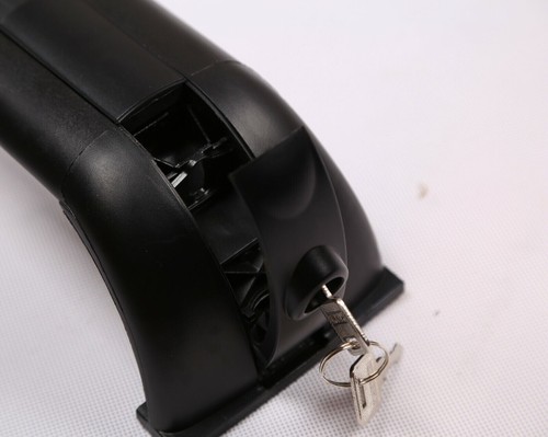 FOR LAND ROVER DISCOVERY 3 & 4 BLACK CROSS BARS ROOF RAILS RACK ANTI THEFT LOCK - Picture 3 of 9