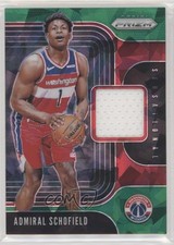 2019-20 Prizm Sensational Swatches Jersey Green Ice 8/56 Admiral Schofield e3g