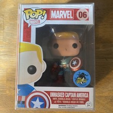 Funko Pop! Marvel Captain America (Unmasked) #06 Metallic ComiKaze Exclusive