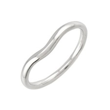 TIFFANY Co. Curved Band Ring Pt Platinum size7.75-8(US) 90326513