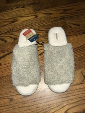 Dearfoams Cozy Comfort Women's Platform Terry Slide Slipper, Size XL Us 11 Gray