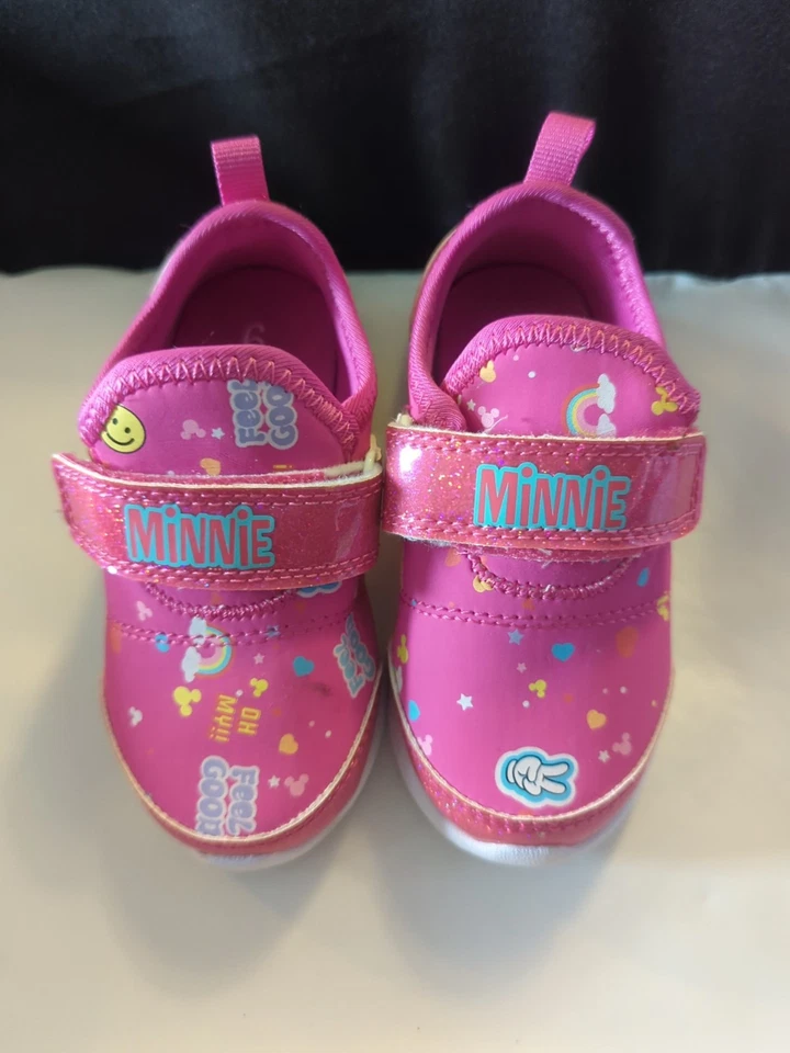 Disney Minnie Mouse Niñas Rosa Oscuro Iluminado Tenis Talla 6 Niños Pequeños Zapatos Foto 2 de 4