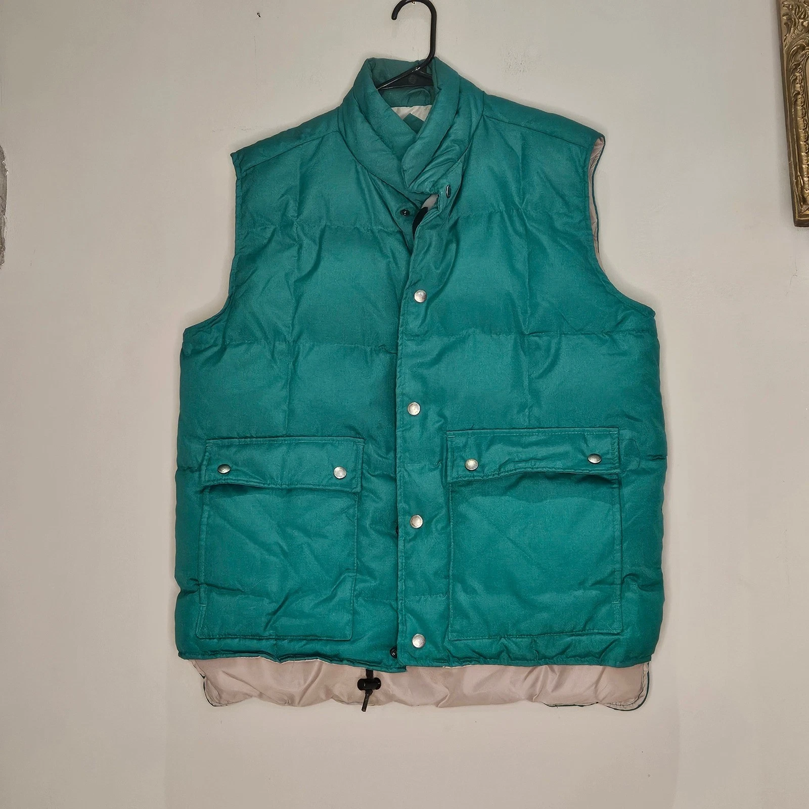 St. John's Bay Puffer Vest Green Large Gorpcore Quilted Outdoor Casual Utility