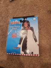 Dr Seuss Cat in the Hat Costume Long Sleeve Dress Adult Standard