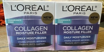 Lot Of 2  Loreal Paris Collagen Moisture Filler 1.7oz Each New