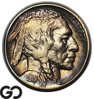 1915-D Buffalo Nickel Great Color, Choice AU++ Better Date