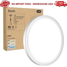 Flush Mount LED Ceiling Light Ultra Thin White 100W Eq 3000K-6500K Round Flat
