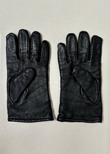 Black Leather Gloves Unisex Size 9