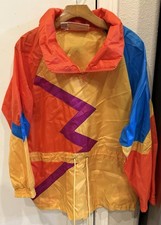 Vtg 80s Pullover 1/4 Zip Colorblock Windbreaker Jacket Women  s Medium