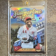 Topps 2024 Chrome Elly De La Cruz Summertime in the Park SITP-4 RC Insert Reds