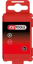 KS TOOLS 1/4" Bit Innensechskant, Bohrung, 5mm,5er Pack