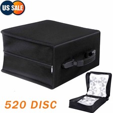 520 Disc CD DVD Storage Case Portable Disc Media Organizer Holder Wallet Album