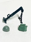 GI Joe 1982 Short Fuze V1 Mortar + Helmet + Backpack  Accessories Parts Hasbro