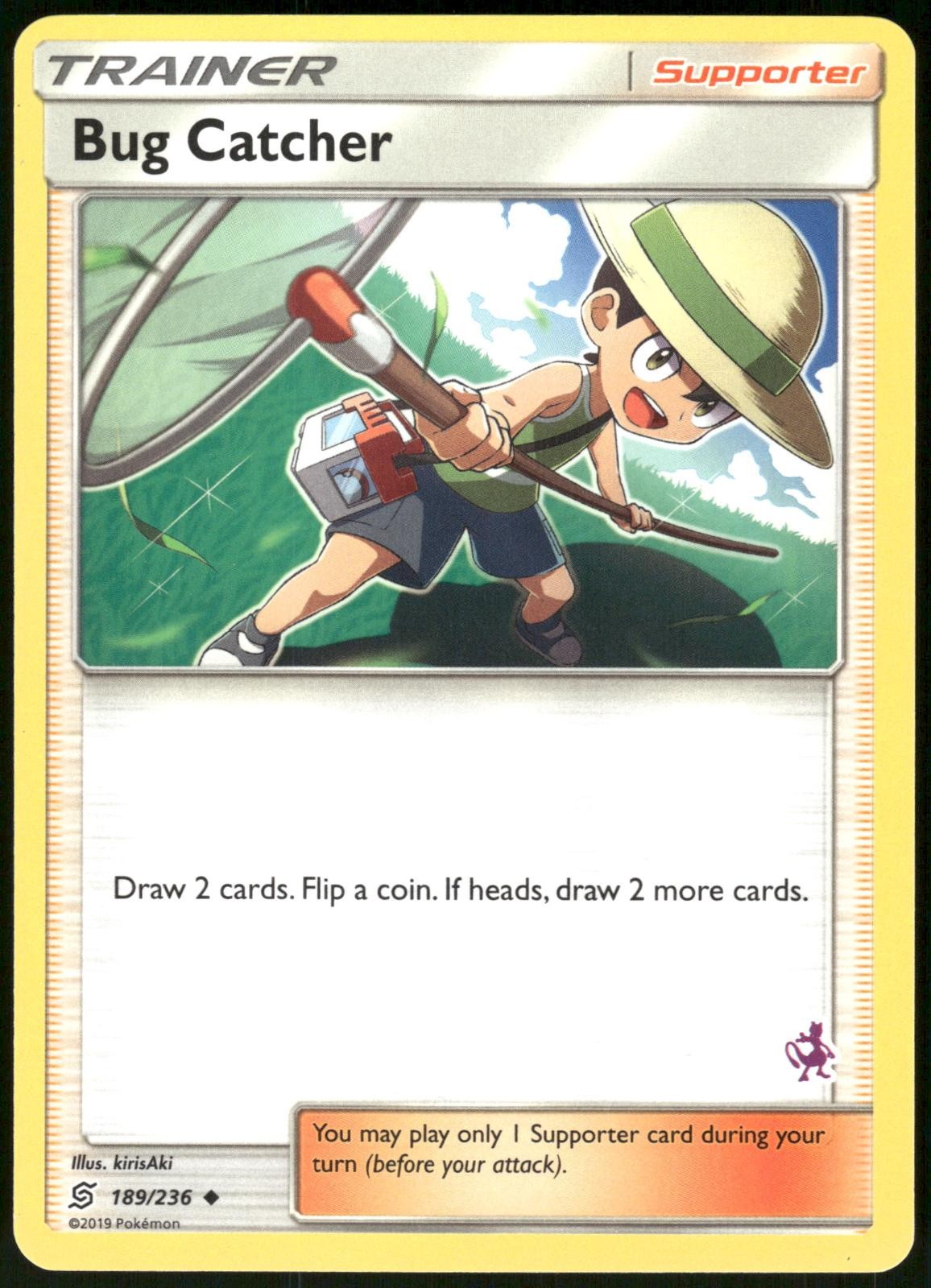 Bug Catcher 189/236 Unified Minds Pokemon Card 2019 Lightly Played