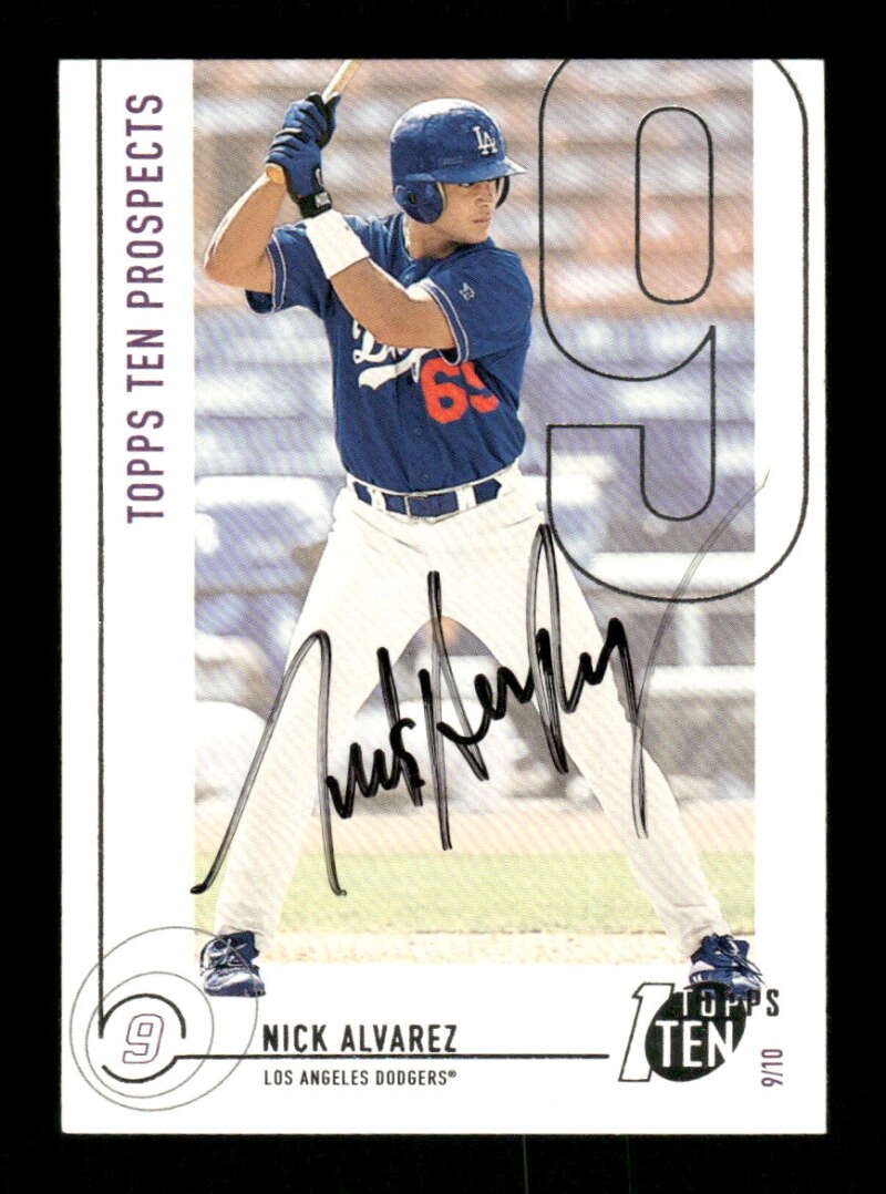 2002 Topps Ten Prospects #199 Nick Alvarez signed autograph  BXCP17