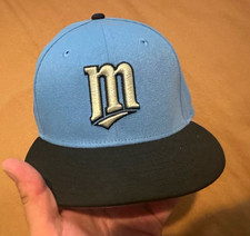 Minnesota Twins Blue/Black Fitted 7 3/8 Anniv...
