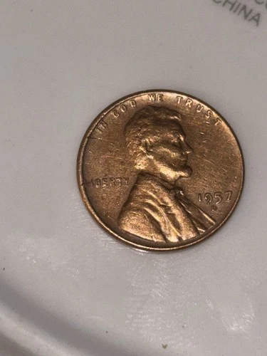 1957 D Lincoln Wheat Small Cent Bronze Coin Denver Mint
