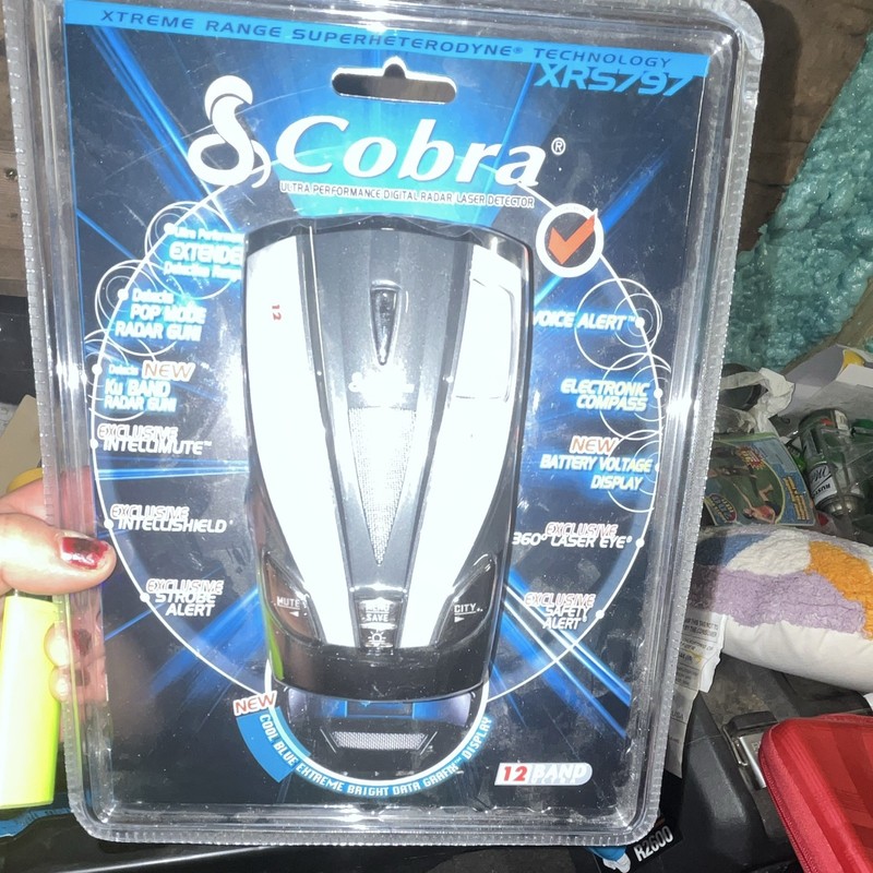 Cobra XRS797 Digital Radar/Laser Detector 360° Laser Voice Alert Compass