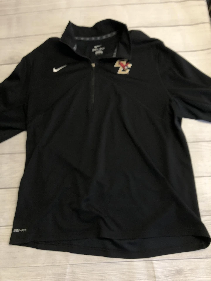 Pullover Boston College Eagles para Hombres XXL Negro NCAA Fútbol Nike Dri-FIT 1/4 Cremallera Foto 3 de 4