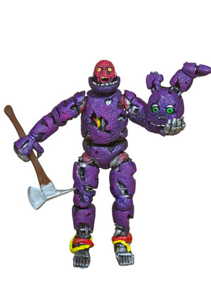 AUTHENTIC MEXICAN TOY ACTION FIGURE FIVE NIGHTS AT FREDDY'S SPRINGTRAP STAR PURP