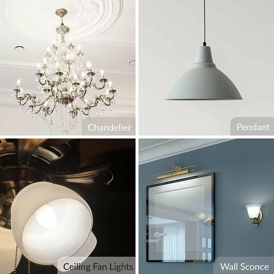 [Pack de 6] Bombillas LED Candelabro B11 C37 7W 60W Repuesto 120V E12 5000K Luz de Día Foto 3 de 4