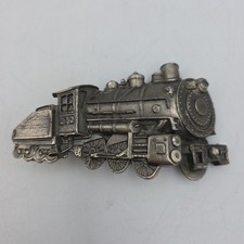 Steam Locomotive Train Railroad Vintage Belt Buckle Missing Latch