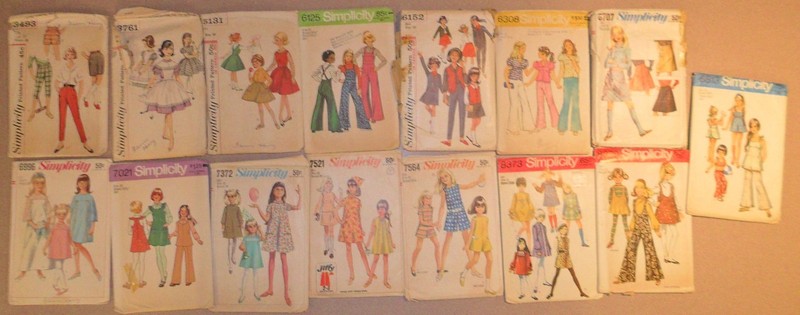 15 Vintage SIMPLICITY Girls' Sewing Patterns Sizes 8 & 10 Shorts, Dress and More