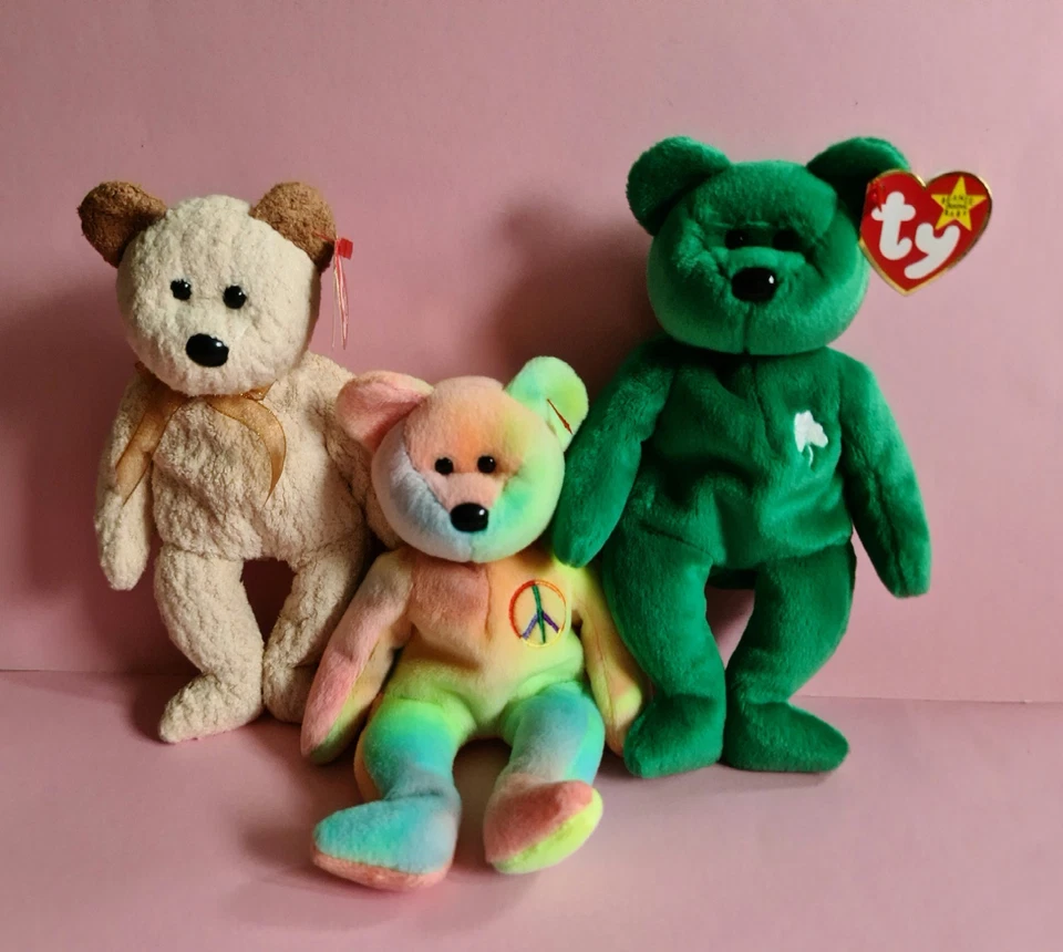 Ty Beanie Babies 🎄Teddy Bear 🙂 Set 🤗 3 Piece 🧑‍🎄 Plush  - Image 2 of 4
