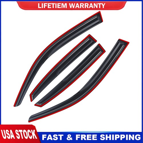 Mugen Style Window Visors 4pcs Black For 2022-2025 Honda Civic Vent Shade