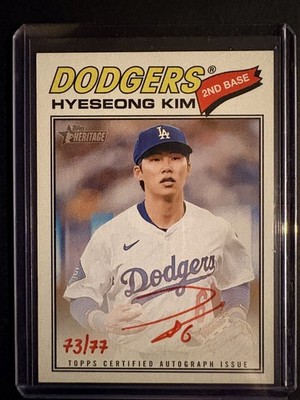 2026 Topps Heritage #ROA-HK Hyeseong Kim Red Ink Auto /77 | eBay
