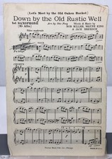Down By The Old Rustic Well 1st Saxophone Eb Alto Sheet Music by Forster Chicago