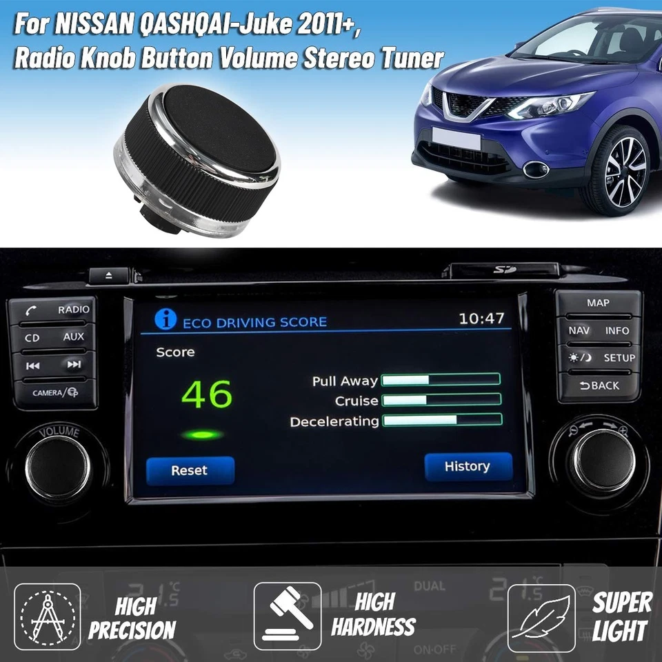 For Nissan Qashqai Juke SUV Radio Knob Button Volume Stereo Tuner Power Connect - Image 4 of 4