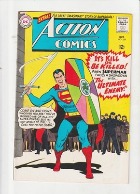 ACTION COMICS 329 DC SUPERMAN SUPERGIRL 1965 AURORA MONSTER MODEL AD BACK