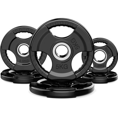 Hantelscheiben Gummi 50mm Olympisch Gusseisen Gewicht 1 25 25kg