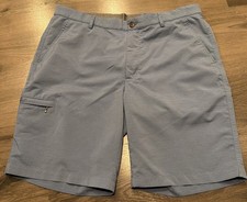 Greg Norman Men  s Stretch Golf Shorts Size 36 Comfort Performance Textured Blue