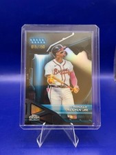 Ronald Acuna Jr. [Blue Refractor] #3 2026 Topps Chrome Black #/150