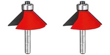Freud 1-3/4" dia X 45 Degree Chamfer Bit w/1/4" Shank 2-Pack, 40-106-2PK