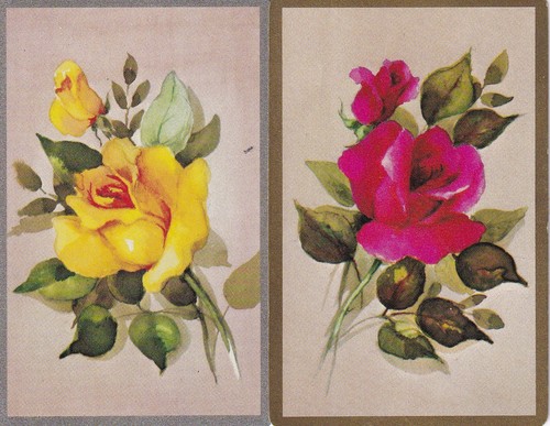 GENUINE SWAP PLAYING CARDS - 2 SINGLE - ROSES - #23