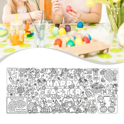 Ostern Ausmalbild Poster für Kinder Party Deko für Schule Geschenk Klassenzimmer