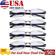 4pack High Hardness Anti-blue Progressive Far/Near Dual Use Reading Glasses