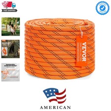 Double Braided Polyester Rope, 3/8 in x 120 ft, 48 Strands, 4000 LBS Breaking...