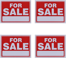 For Sale Sign 9 X 12 Inch - 4 Pack