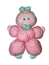 1989 Fisher Price Pink Slumber Babies Bunny Doll Cloth Plush 1989 Vintage Lovey