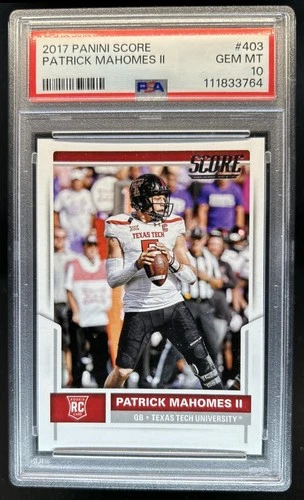 2017 Panini Score Patrick Mahomes II RC Rookie #403 PSA 10 GEM MINT