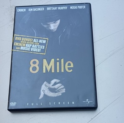 Universal Studios 8 Mile DVD R Full Screen Eminem Kim Basinger 2003
