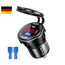 KFZ Steckdose QC3.0 USB Ladeger&auml;t Buchse 12V 24V Wasserdicht f&uuml;r Motorrad Auto