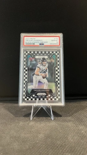 2023 Panini Prizm - Trevor Lawrence #139 Black & White Checker Prizm PSA 10